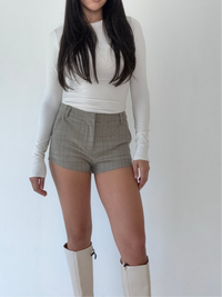 Sophie Plaid Micro Short