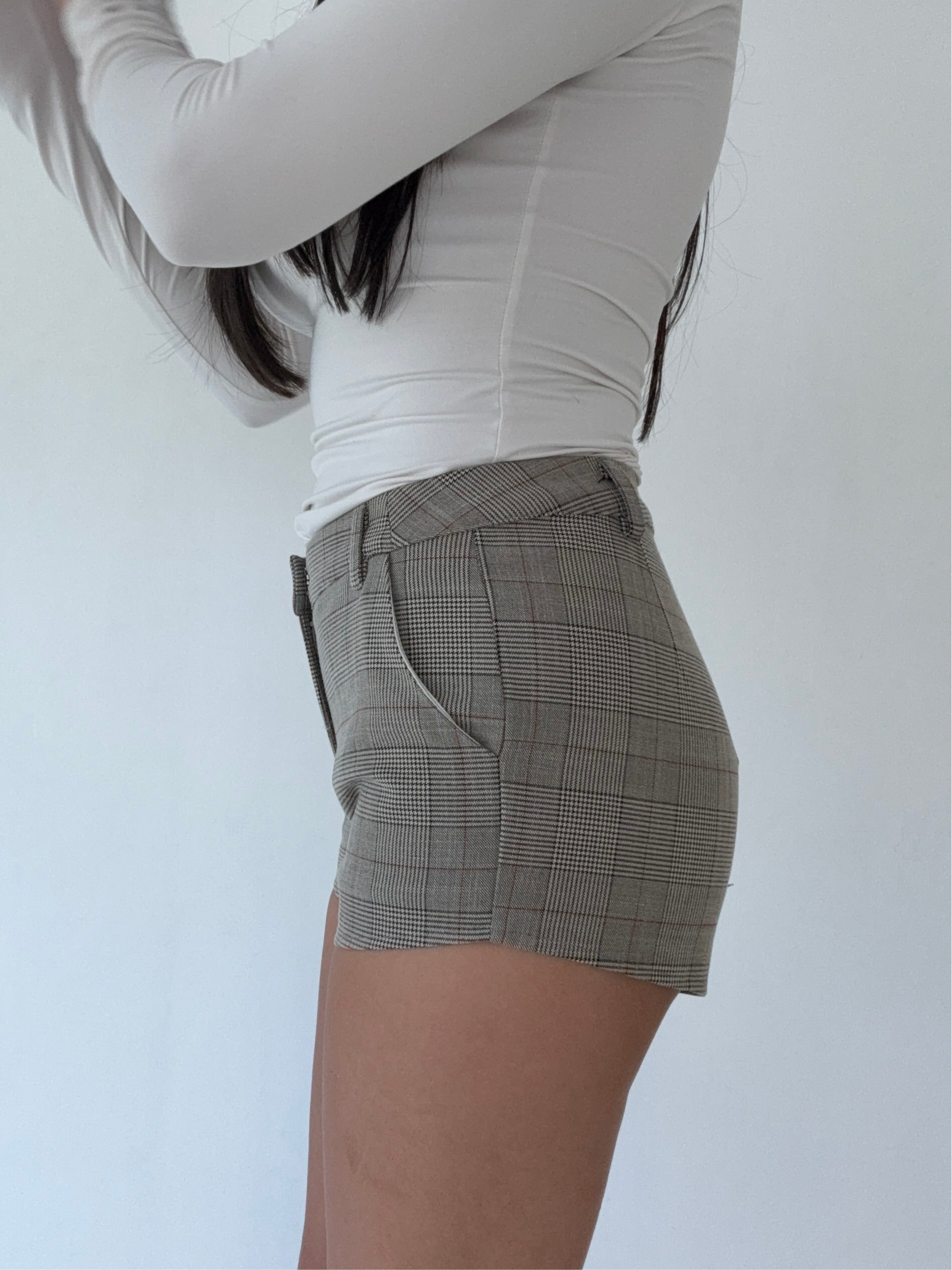 Sophie Plaid Micro Short