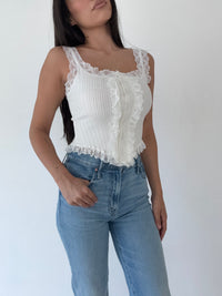 Charlotte Lace Trim Corset Tank