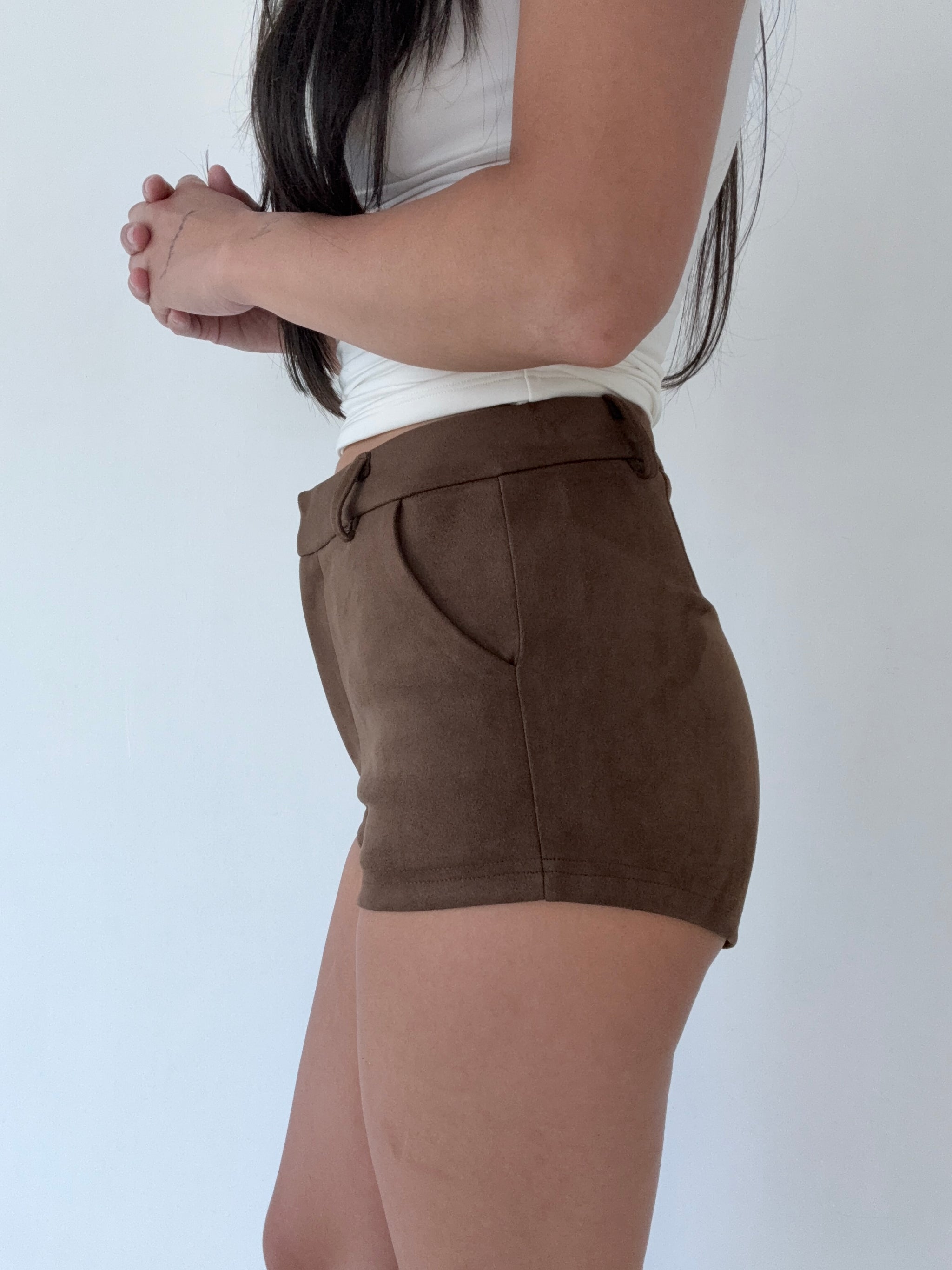 Faux Suede Micro Shorts