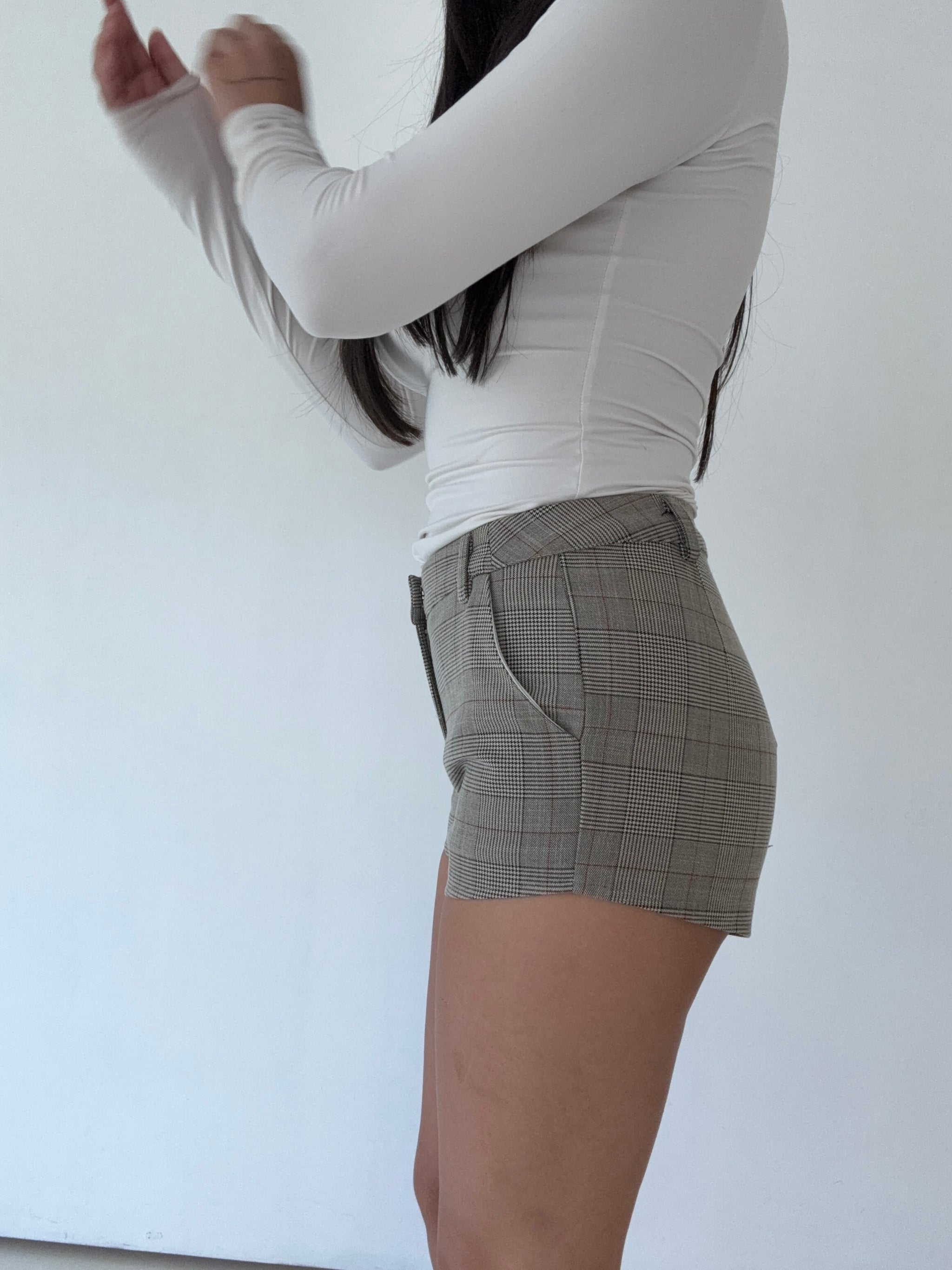Sophie Plaid Micro Short