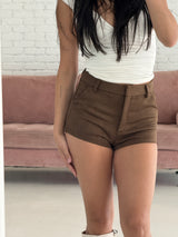 Faux Suede Micro Shorts