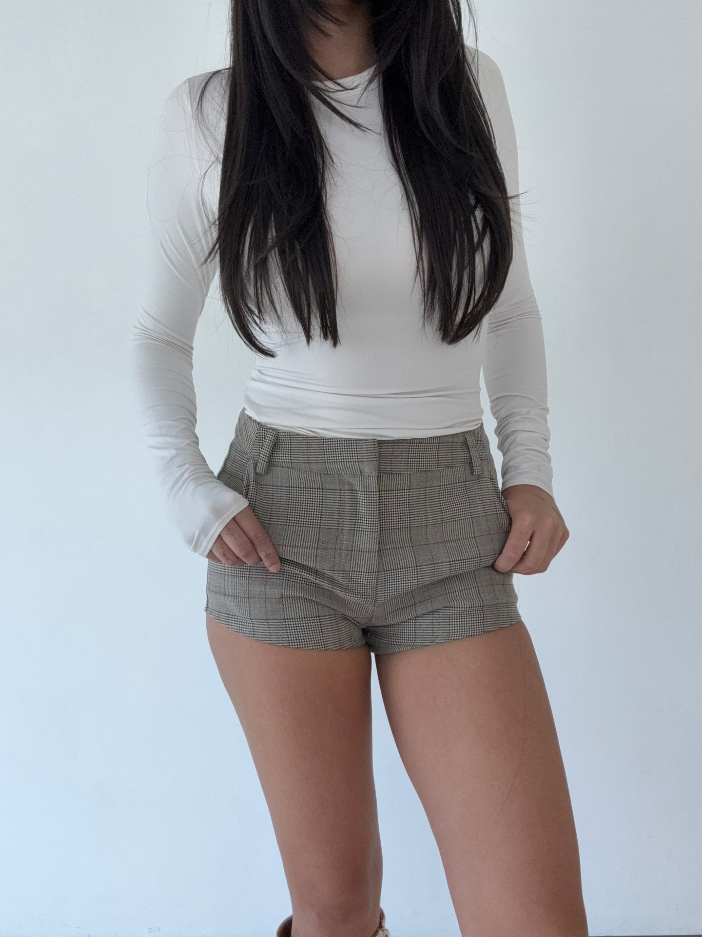 Sophie Plaid Micro Short
