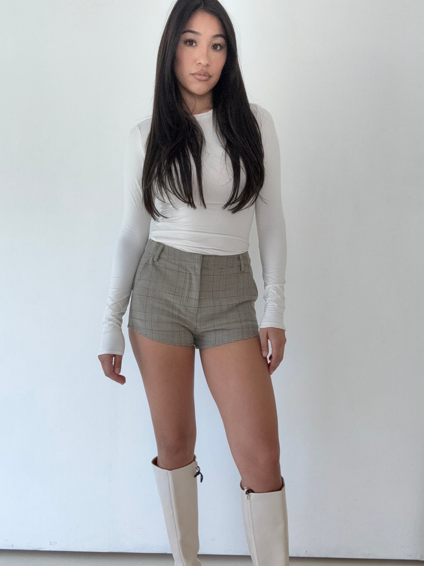 Sophie Plaid Micro Short